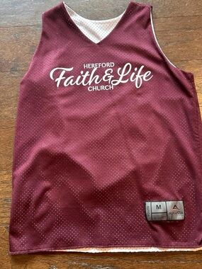 Augusta Sportswear Youth Maroon Double-Sided Church Mesh Tank